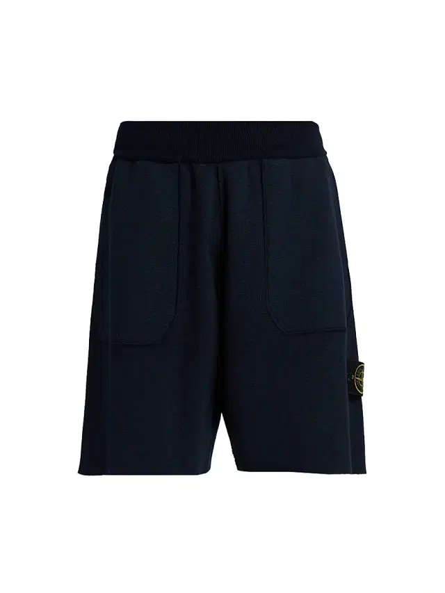 Stone Island Men's Cotton-Nylon Knit Shorts - Navy Blue