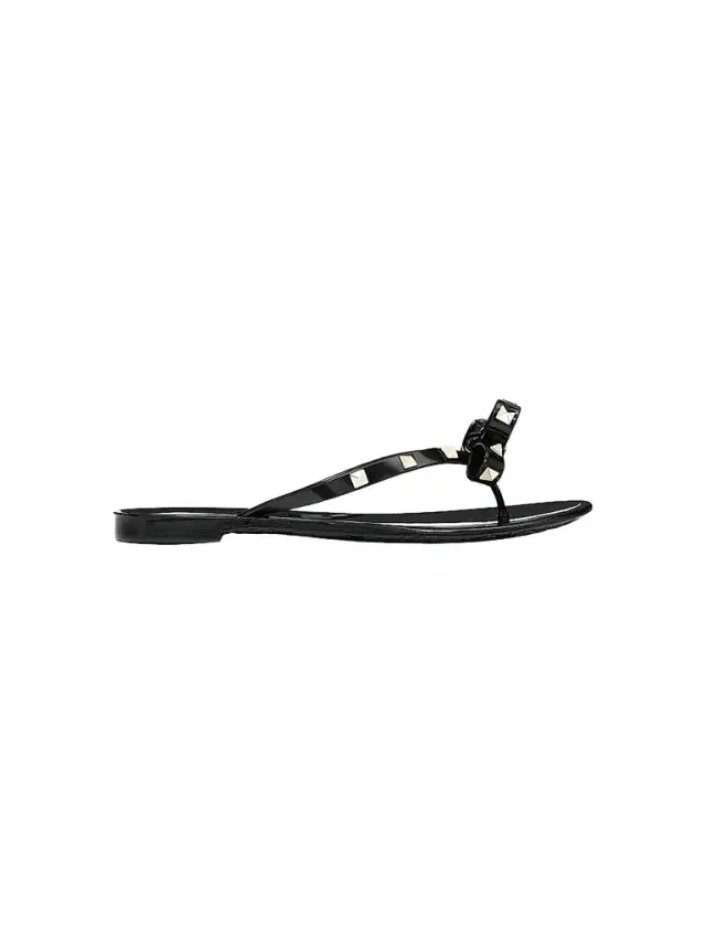Valentino Garavani Women's Rockstud Rubber Slippers - Black