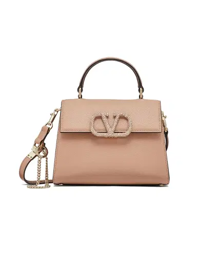Valentino Garavani Women's Small VSling Top Handle Bag with Jewel Embroidery - Rose Cannelle | Thumbnail 1 Valentino Garavani Women's Small VSling Top Handle Bag with Jewel Embroidery - Rose Cannelle | Thumbnail 1