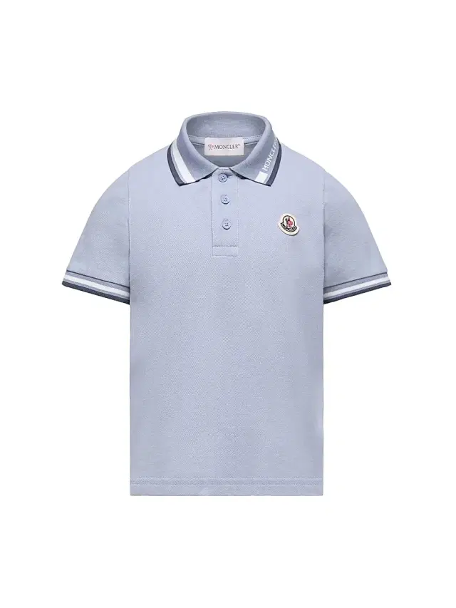 Moncler Baby Boy's & Little's Boy's Polo Shirt in Cotton Piquet - Light Blue
