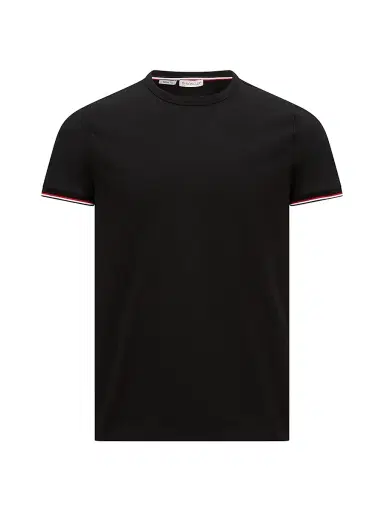 Moncler Men's Crewneck T-Shirt in Cotton - Black - Size XXXXL | Thumbnail 1