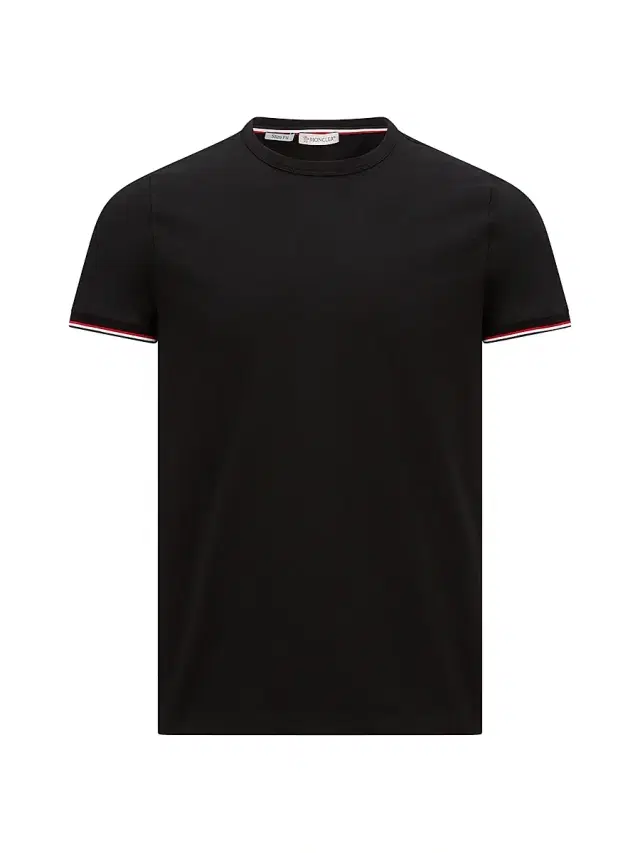 Moncler Men's Crewneck T-Shirt in Cotton - Black