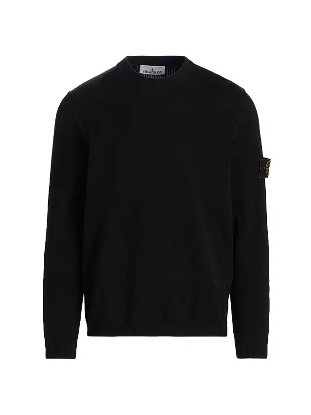 Men's Solid Cotton Sweatshirt - Black