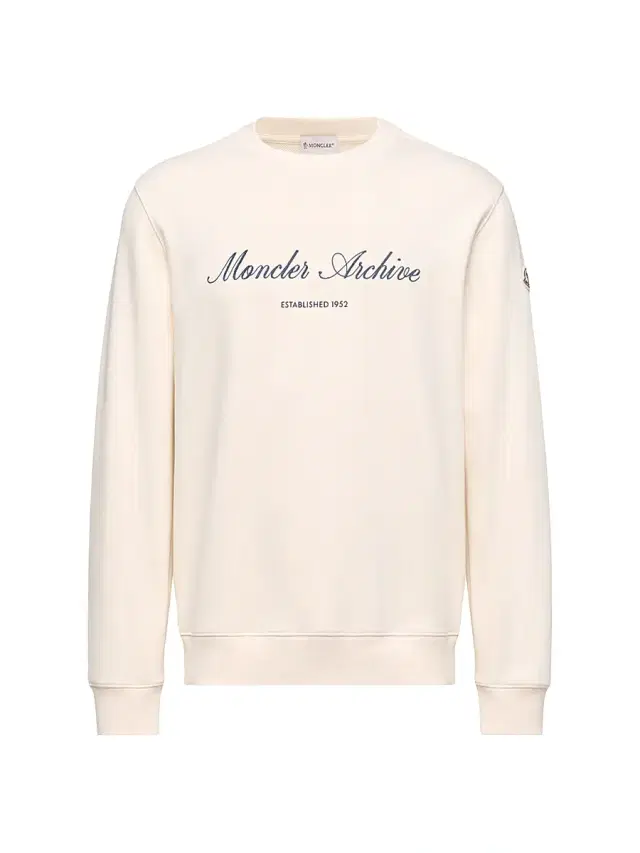 Moncler Men's Crewneck Sweatshirt in Cotton Blend - White
