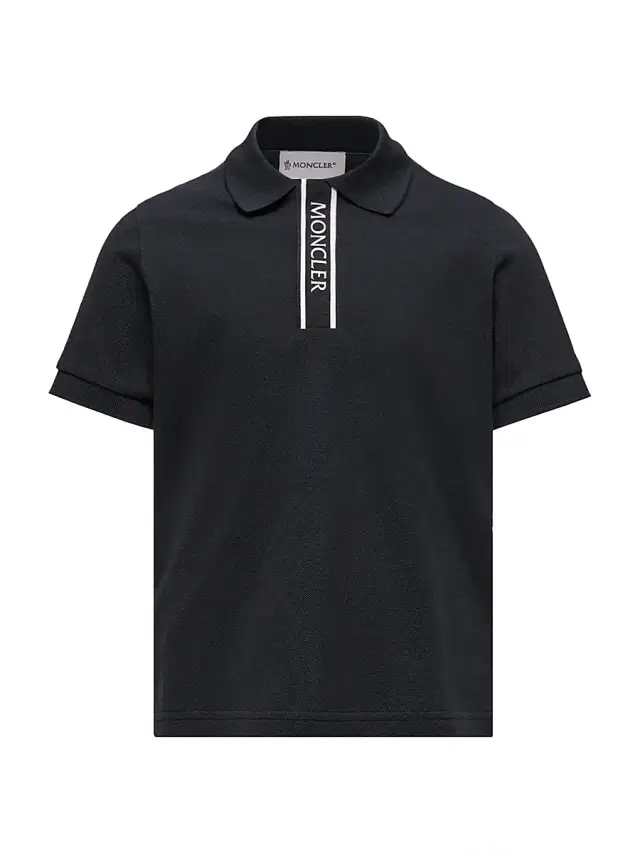 Moncler Little Boy's & Boy's Polo Shirt in Cotton Piquet - Black