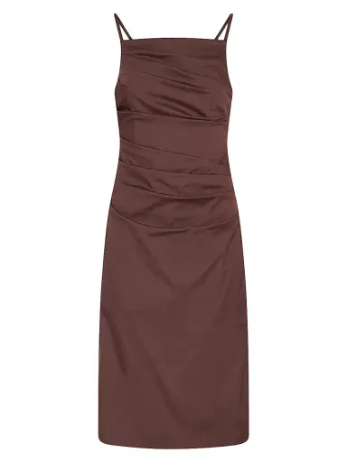 Marella Women's Stretch Poplin Sheath Dress - Brown - Size 6 | Thumbnail 1 Marella Women's Stretch Poplin Sheath Dress - Brown - Size 6 | Thumbnail 1