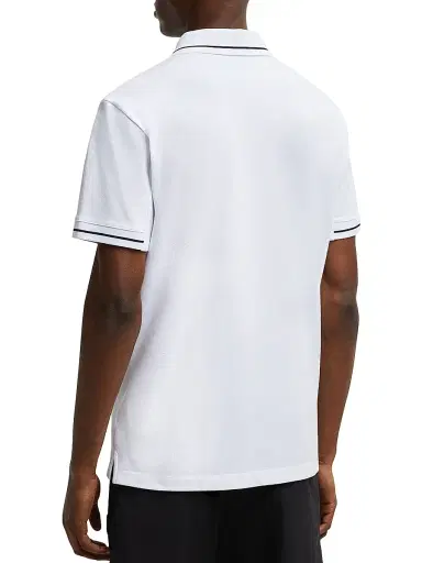 Moncler Men's Polo Shirt in Cotton - Optical White - Size XXXXL | Thumbnail 3