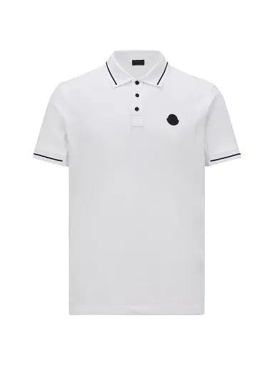 Moncler Men's Polo Shirt in Cotton - Optical White - Size XXXXL | Thumbnail 1