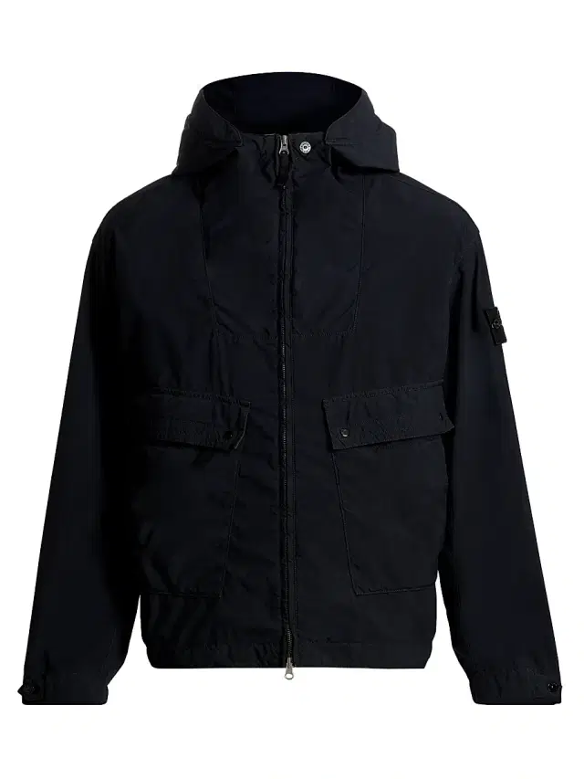 Men's Hooded Short Parka - Navy Blue