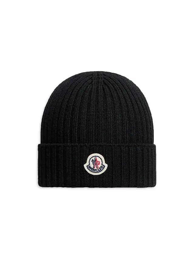 Moncler Little Boy's & Boy's Beanie Hat in Wool - Black