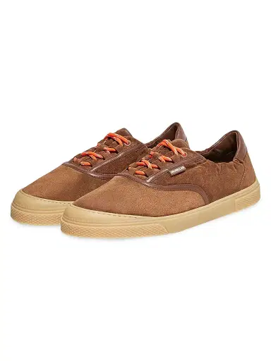Moncler Women's Vera Leisure Sneakers in Suede - Brown - Size 10 | Thumbnail 2