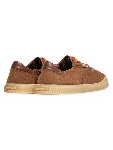 Moncler Women's Vera Leisure Sneakers in Suede - Brown - Size 10 | Thumbnail 3