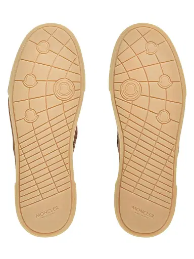 Moncler Women's Vera Leisure Sneakers in Suede - Brown - Size 10 | Thumbnail 4