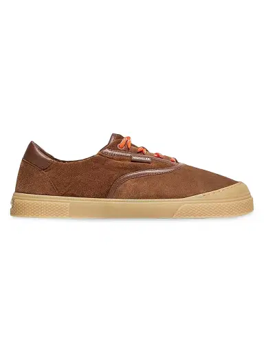 Moncler Women's Vera Leisure Sneakers in Suede - Brown - Size 10 | Thumbnail 1