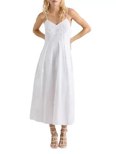 Marella Women's Embroidered Poplin Dress | Thumbnail 2