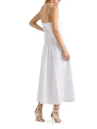 Marella Women's Embroidered Poplin Dress | Thumbnail 3