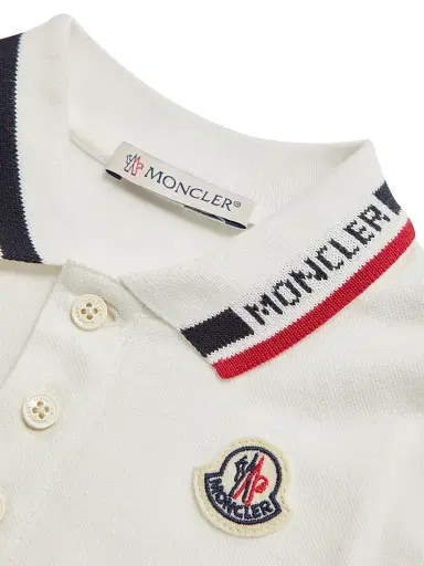 Moncler Baby Boy's & Little Boy's Set in Cotton Piquet - White Blue - Size 6 Months | Thumbnail 3