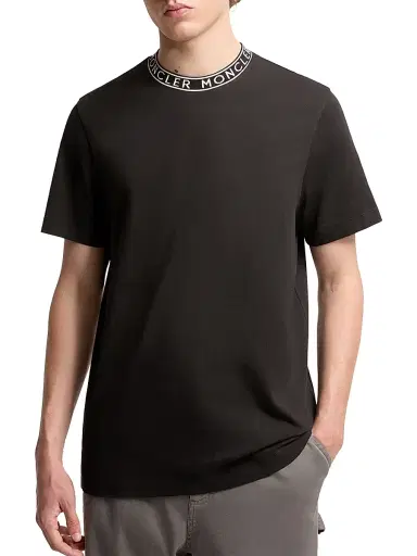 Moncler Men's Crew Neck in Cotton - Black - Size XXXL | Thumbnail 1