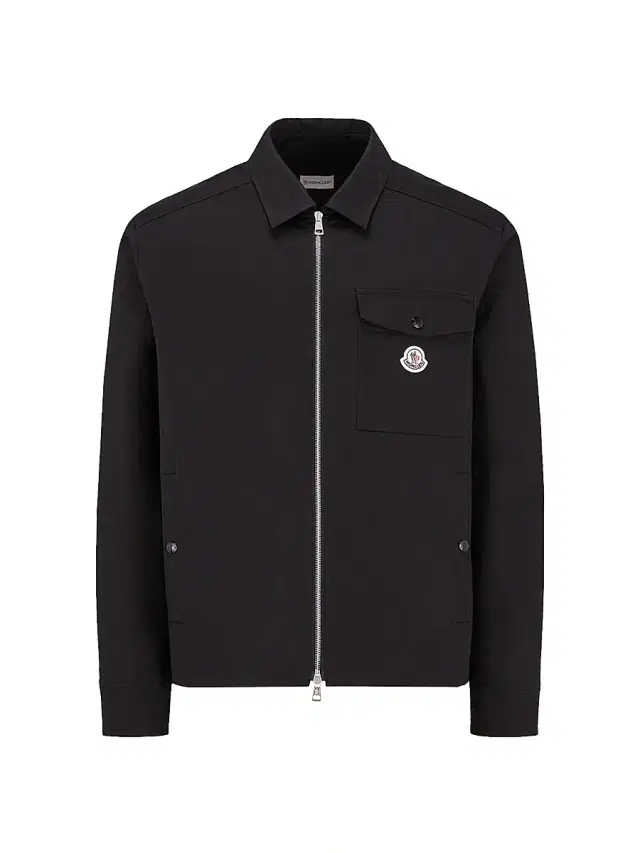 Moncler Men's Jacket in Cotton Gabardine - Black