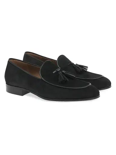 Gianvito Rossi Men's Julio Suede Loafers | Thumbnail 2