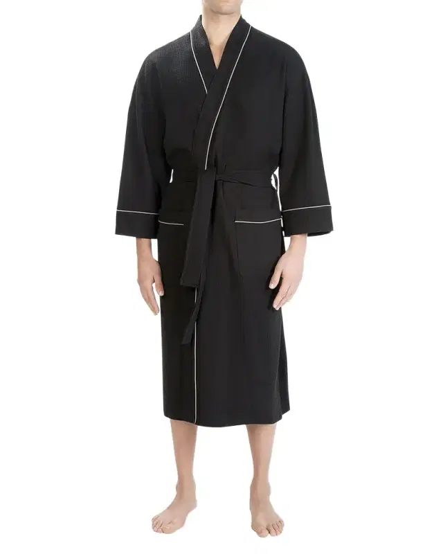 Men 's Waffle Knit Kimono Robe