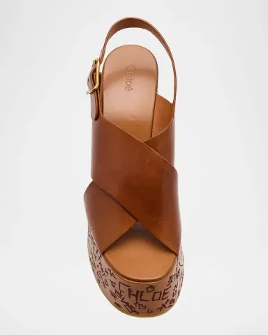 Chloé Maxime Leather Crisscross Platform Sandals | Thumbnail 5 Chloé Maxime Leather Crisscross Platform Sandals | Thumbnail 5