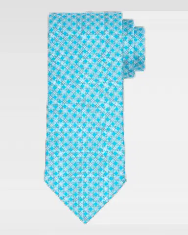 Stefano Ricci Men's Geometric Check Silk Tie | Thumbnail 2