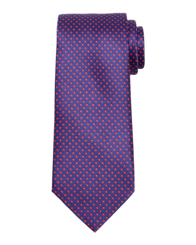 Men 's Micro-Geometric Silk Tie