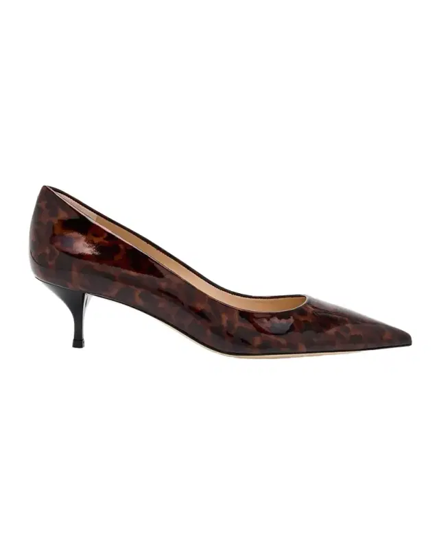 Stuart Weitzman Stuart Power Tortoise Leather Pumps