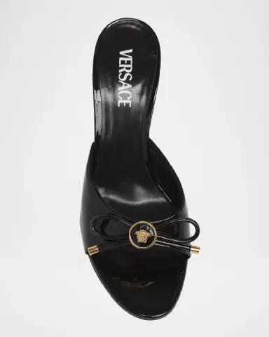 Versace Opera Bow Ballet Mules in Patent Leather | Thumbnail 5 Versace Opera Bow Ballet Mules in Patent Leather | Thumbnail 5