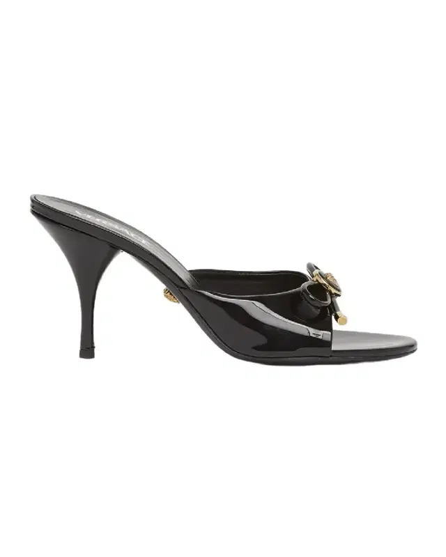 Versace Opera Bow Ballet Mules in Patent Leather