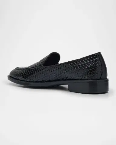 Giuseppe Zanotti Men's Sorrento 15 Woven Leather Loafers | Thumbnail 2