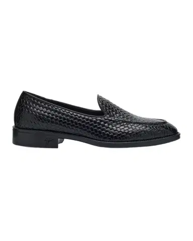 Giuseppe Zanotti Men's Sorrento 15 Woven Leather Loafers | Thumbnail 1