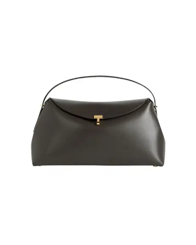 Toteme T-Lock Soft Textured Palmellatta Napa Leather Top-Handle Bag