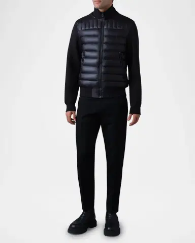 Mackage Men 's Collin Mixed-Media Down Jacket | Thumbnail 2 Mackage Men 's Collin Mixed-Media Down Jacket | Thumbnail 2