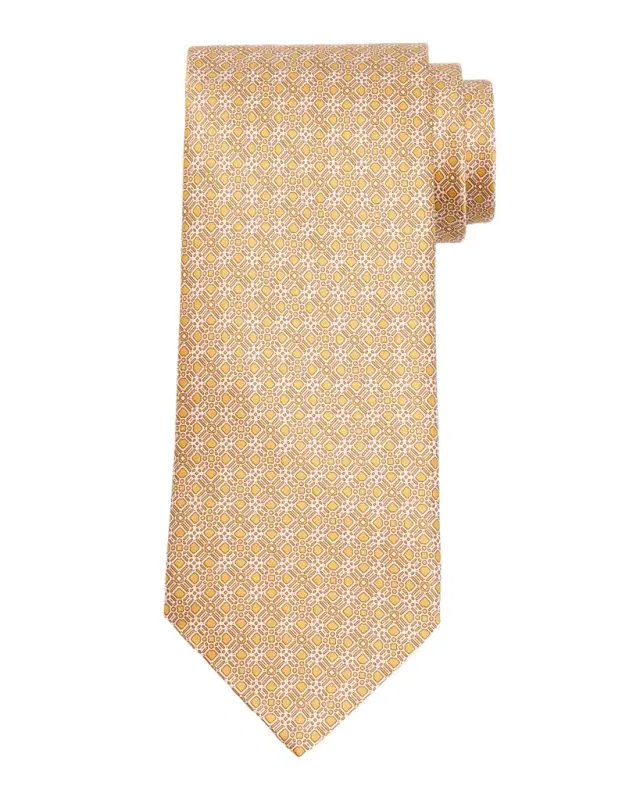 Men's Geometric Silk Tie