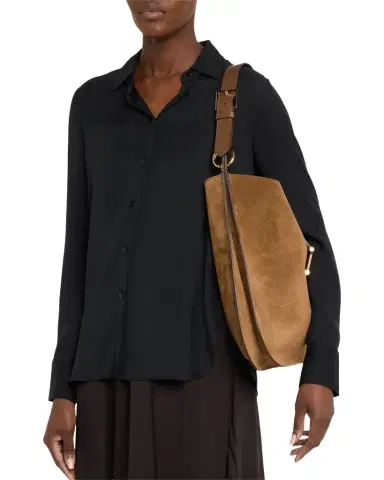 Tom Ford Tara Large Crossbody Bag in Suede and Leather | Thumbnail 1 Tom Ford Tara Large Crossbody Bag in Suede and Leather | Thumbnail 1