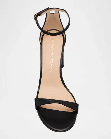 Stuart Weitzman 75mm Nudist Leather Ankle-Strap Sandals | Thumbnail 4