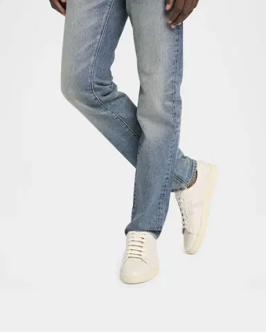 Tom Ford Men's Warwick Grained Leather Sneakers | Thumbnail 2