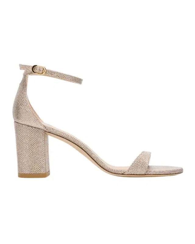 Nudist 75mm Metallic Block Sandals