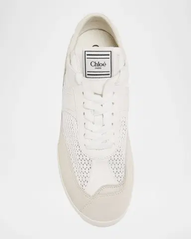 Chloé Kick Mesh and Leather Low-Top Sneakers | Thumbnail 5