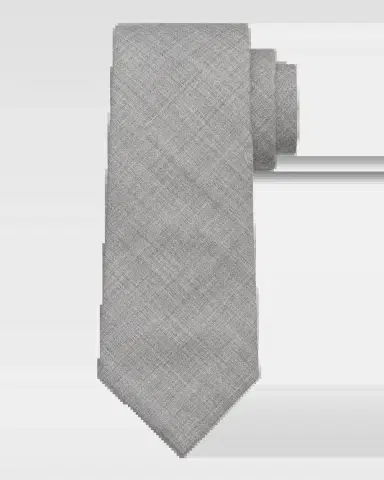 Brunello Cucinelli Men's Lightweight Wool Solid Tie | Thumbnail 2 Brunello Cucinelli Men's Lightweight Wool Solid Tie | Thumbnail 2