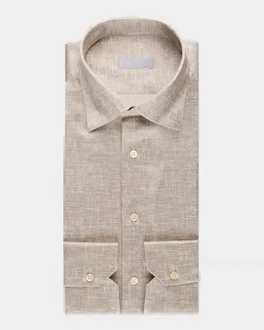 Stefano Ricci Men's Textured-Print Silk Sport Shirt | Thumbnail 2