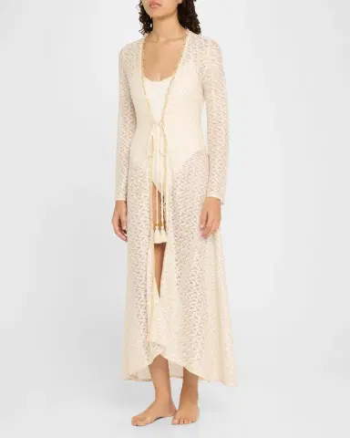 Ramy Brook Fatima Metallic Knit Coverup | Thumbnail 4