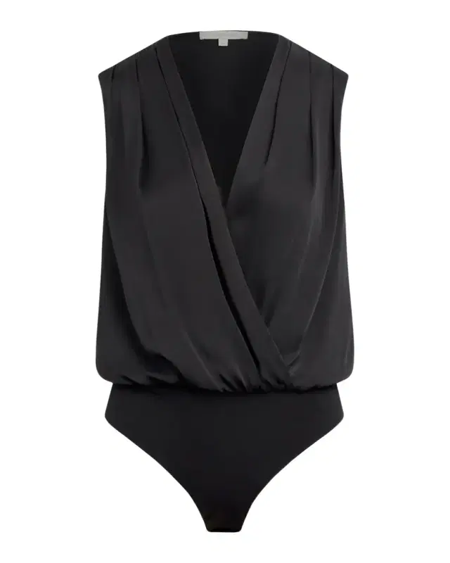 Favorite Daughter The Sleeveless Date Satin Bodysuit