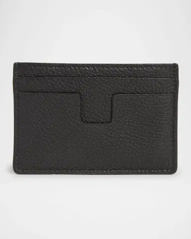 Tom Ford Men's T Line Soft Grain Leather Card Holder | Thumbnail 4 Tom Ford Men's T Line Soft Grain Leather Card Holder | Thumbnail 4
