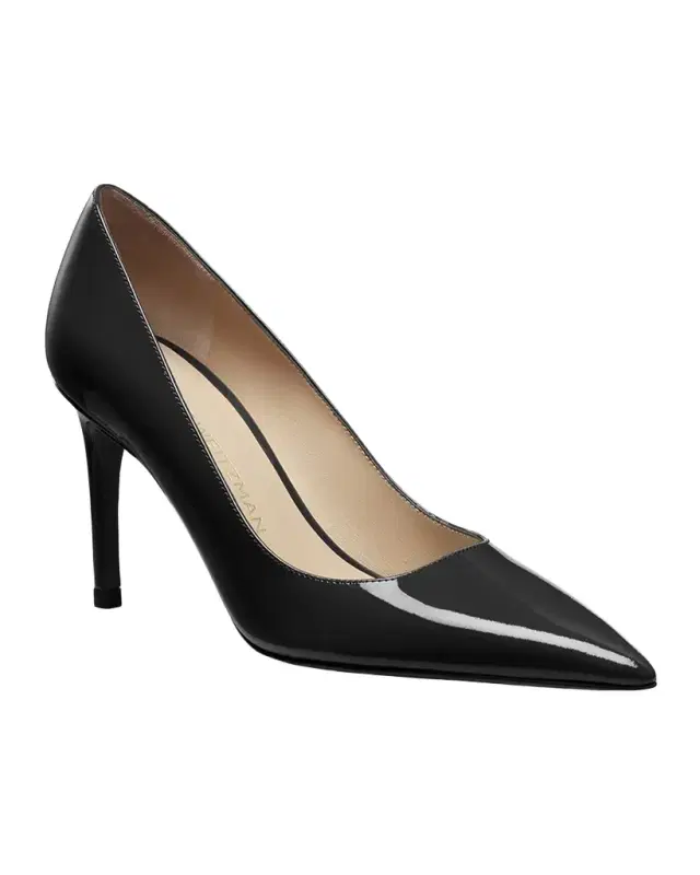 Stuart Weitzman 8mm Stuart Power Patent Leather Pumps