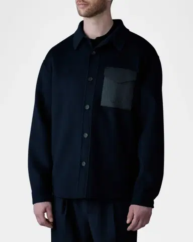 Mackage Men's Emmanuel Double-Face Wool Overshirt | Thumbnail 4