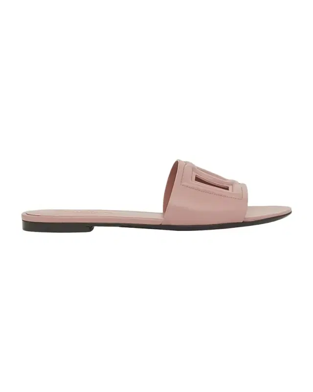 Dolce & Gabbana Cutout DG Flat Slide Sandals