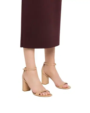 Stuart Weitzman Nudist II Leather Ankle-Strap Sandals | Thumbnail 1 Stuart Weitzman Nudist II Leather Ankle-Strap Sandals | Thumbnail 1